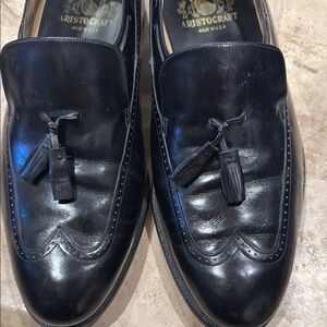 Men's Black Leather Loafers